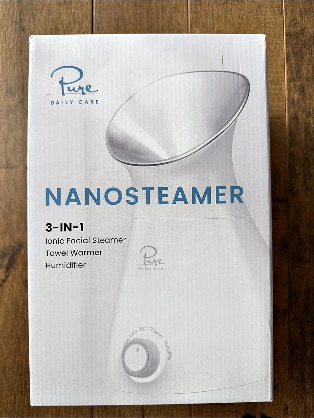 Pure Daily Care NanoSteamer 3-in-1 Ionic Facial Steamer White NWT